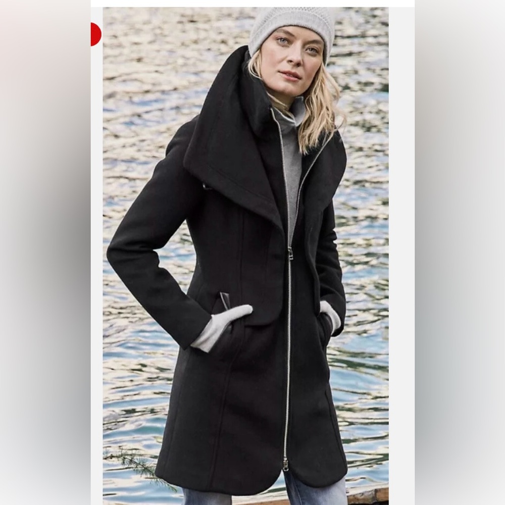 Soia & Kyo Elegant Dark Trench Coat BURGUNDY